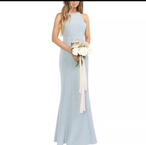 Show Me Your Mumu Chicago High Neck Gown Silver Sage